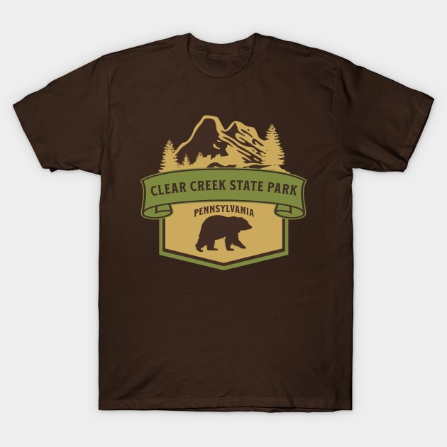 Clear Creek State Park Pennsylvania T-Shirt by Uniman